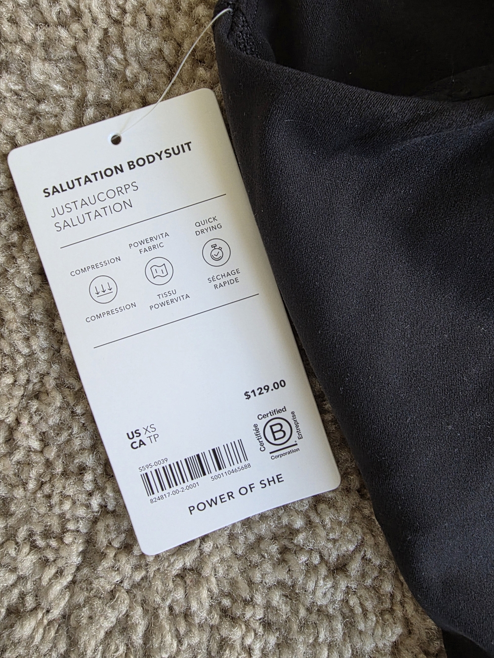 NWT Athleta Salutation Bodysuit / Onesie - Powervita - XS - Picture 6 of 7